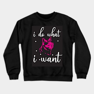 Unique Cat Design Crewneck Sweatshirt